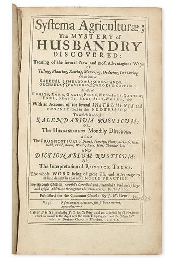 (BOTANICAL--GARDENING.) Group of four 17th century gardening books,